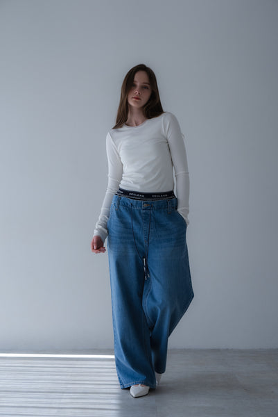 【4月2日(木)20:00〜 販売開始】ダブルウエストデニムパンツ｜DOUBLE WAIST DENIM PANTS