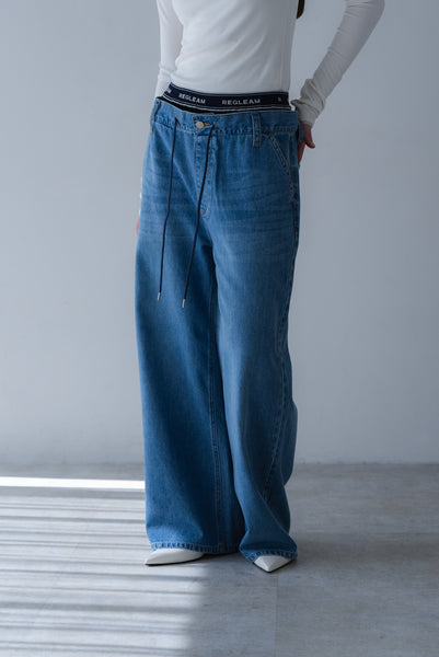 【4月2日(木)20:00〜 販売開始】ダブルウエストデニムパンツ｜DOUBLE WAIST DENIM PANTS