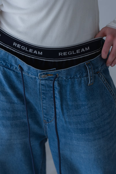 【4月2日(木)20:00〜 販売開始】ダブルウエストデニムパンツ｜DOUBLE WAIST DENIM PANTS