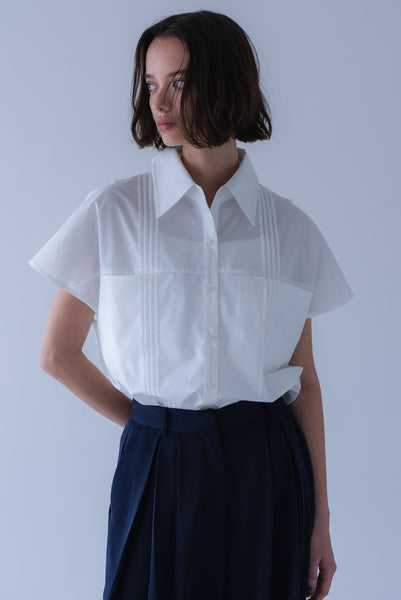 【6月22日(月)20:00〜 販売開始】2WAYピンタックシャツ｜2-WAY PINTUCK SHIRT