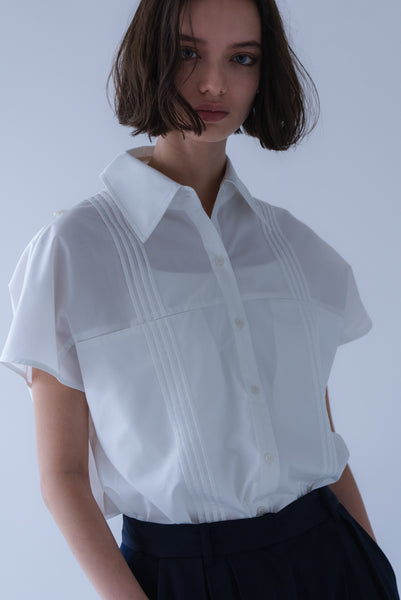 【6月22日(月)20:00〜 販売開始】2WAYピンタックシャツ｜2-WAY PINTUCK SHIRT