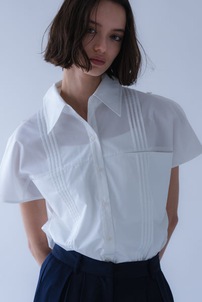 【6月22日(月)20:00〜 販売開始】2WAYピンタックシャツ｜2-WAY PINTUCK SHIRT