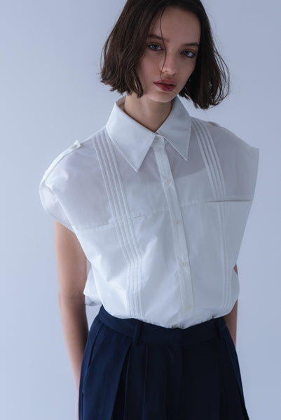 【6月22日(月)20:00〜 販売開始】2WAYピンタックシャツ｜2-WAY PINTUCK SHIRT
