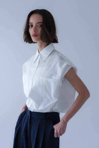 【6月22日(月)20:00〜 販売開始】2WAYピンタックシャツ｜2-WAY PINTUCK SHIRT