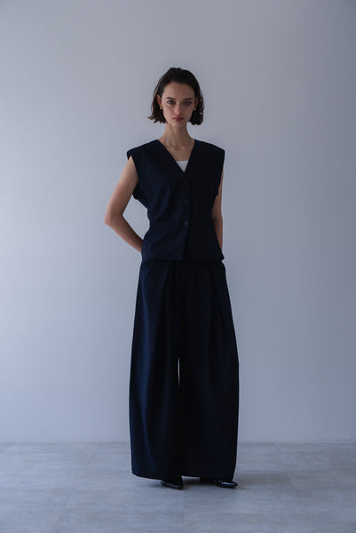 【6月22日(月)20:00〜 販売開始】ドレープストライプパンツ｜DRAPE STRIPED PANTS
