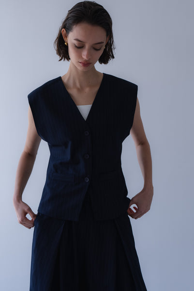 【6月22日(月)20:00〜 販売開始】ストライプシェイプベスト｜STRIPE SHAPE VEST