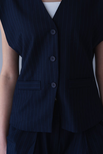 【6月22日(月)20:00〜 販売開始】ストライプシェイプベスト｜STRIPE SHAPE VEST