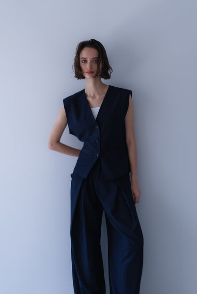 【6月22日(月)20:00〜 販売開始】ストライプシェイプベスト｜STRIPE SHAPE VEST