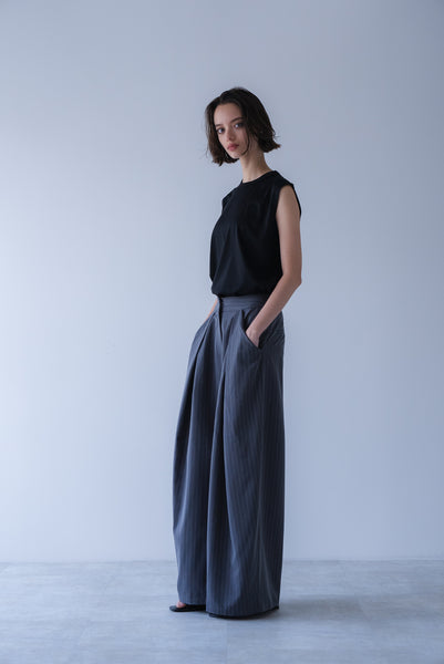 【6月22日(月)20:00〜 販売開始】ドレープストライプパンツ｜DRAPE STRIPED PANTS