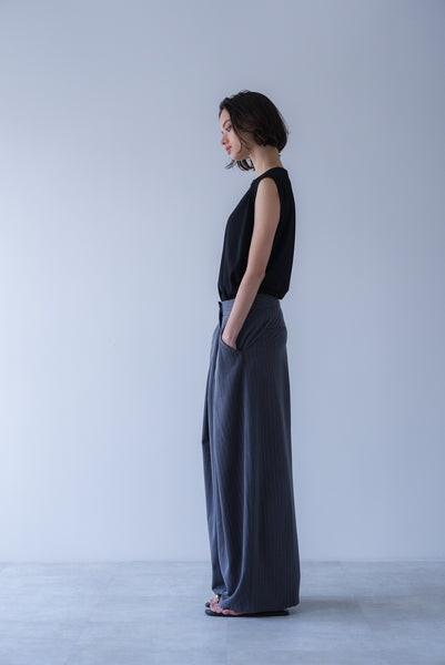 【6月22日(月)20:00〜 販売開始】ドレープストライプパンツ｜DRAPE STRIPED PANTS