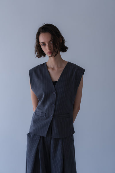 【6月22日(月)20:00〜 販売開始】ストライプシェイプベスト｜STRIPE SHAPE VEST