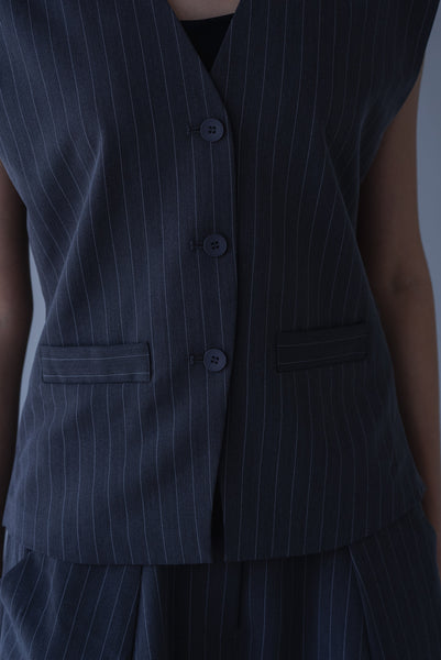 【6月22日(月)20:00〜 販売開始】ストライプシェイプベスト｜STRIPE SHAPE VEST