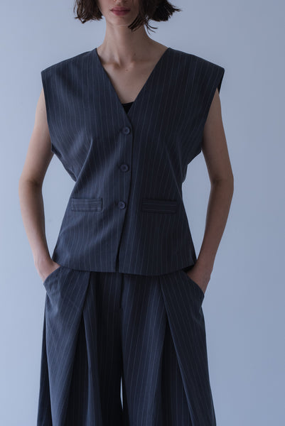 【6月22日(月)20:00〜 販売開始】ストライプシェイプベスト｜STRIPE SHAPE VEST
