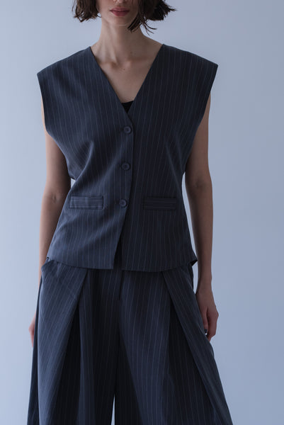 【6月22日(月)20:00〜 販売開始】ストライプシェイプベスト｜STRIPE SHAPE VEST