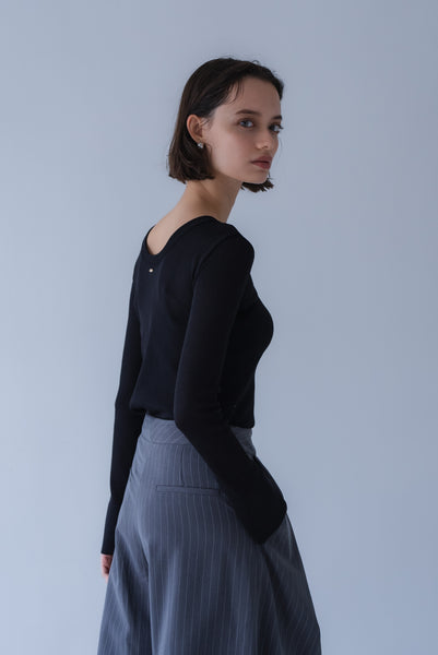 【7月3日(金)12:00〜 受注予約開始】フレアスリーブリブニット｜FLARED SLEEVE RIB KNIT