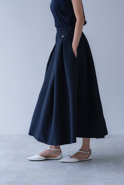 【2026年9月 POPUP】ウエストタブフレアスカート｜WAIST TAB FLARED SKIRT