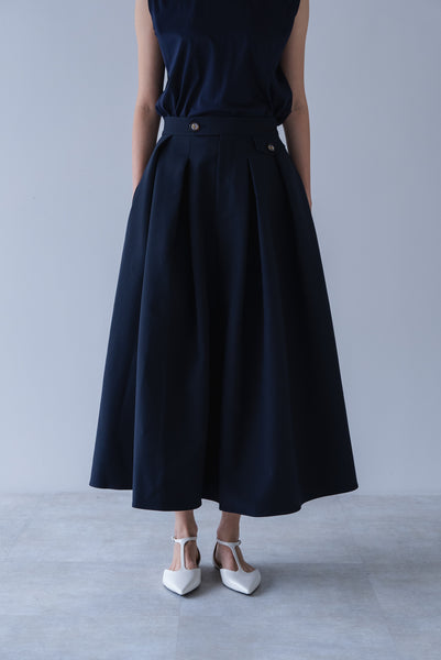 【2026年9月 POPUP】ウエストタブフレアスカート｜WAIST TAB FLARED SKIRT