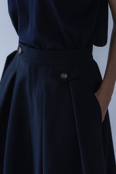 【2026年9月 POPUP】ウエストタブフレアスカート｜WAIST TAB FLARED SKIRT