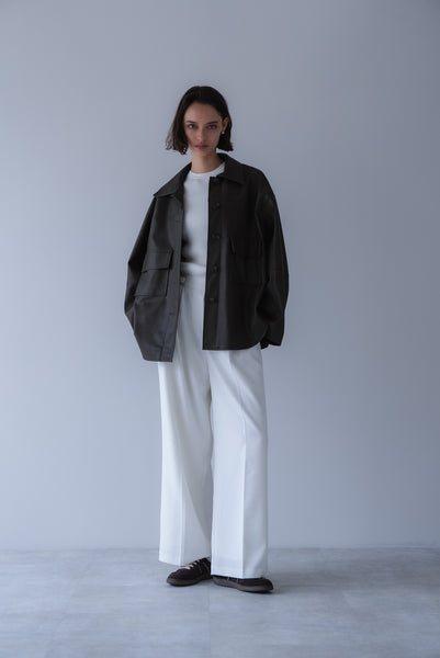 【7月17日(金)12:00〜 受注予約開始】エコレザーシャツジャケット｜ECO LEATHER SHIRT JACKET