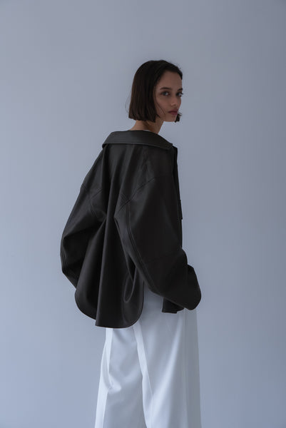 【7月17日(金)12:00〜 受注予約開始】エコレザーシャツジャケット｜ECO LEATHER SHIRT JACKET