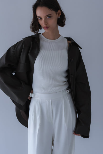 【7月17日(金)12:00〜 受注予約開始】エコレザーシャツジャケット｜ECO LEATHER SHIRT JACKET
