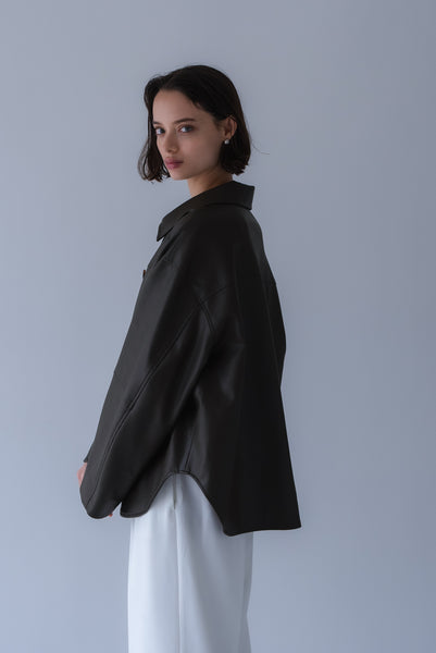 【7月17日(金)12:00〜 受注予約開始】エコレザーシャツジャケット｜ECO LEATHER SHIRT JACKET