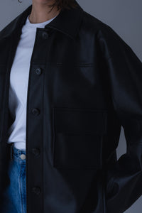 エコレザーシャツジャケット｜ECO LEATHER SHIRT JACKETの通販｜regleam