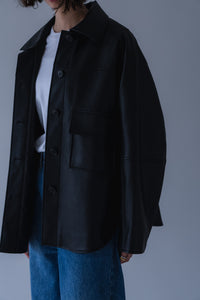 エコレザーシャツジャケット｜ECO LEATHER SHIRT JACKETの通販｜regleam
