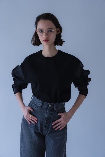 【8月18日(火)20:00〜 販売開始】シアースリーブオーバーカットソー｜SHEER SLEEVE OVER CUT AND SEW