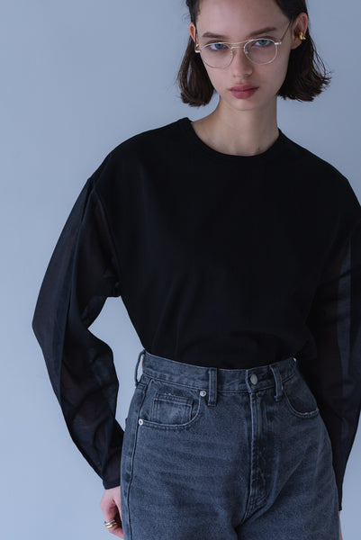 【8月18日(火)20:00〜 販売開始】シアースリーブオーバーカットソー｜SHEER SLEEVE OVER CUT AND SEW