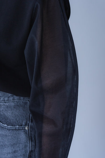 【8月18日(火)20:00〜 販売開始】シアースリーブオーバーカットソー｜SHEER SLEEVE OVER CUT AND SEW