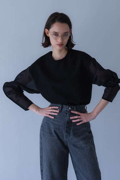 【8月18日(火)20:00〜 販売開始】シアースリーブオーバーカットソー｜SHEER SLEEVE OVER CUT AND SEW