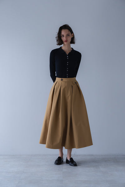 【2026年9月 POPUP】ウエストタブフレアスカート｜WAIST TAB FLARED SKIRT