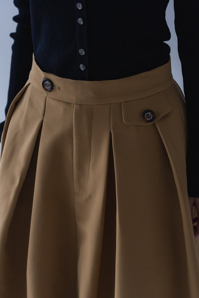 【2026年9月 POPUP】ウエストタブフレアスカート｜WAIST TAB FLARED SKIRT