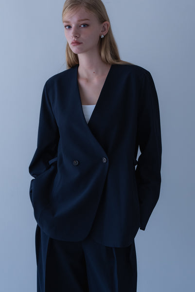 【2026年9月 POPUP】ノーカラーミニマルジャケット｜COLLARLESS MINIMAL JACKET