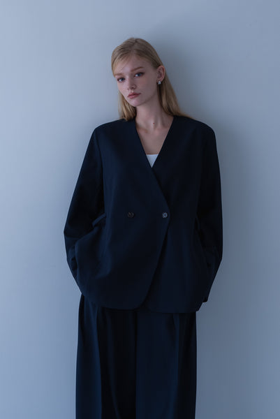 【2026年9月 POPUP】ノーカラーミニマルジャケット｜COLLARLESS MINIMAL JACKET