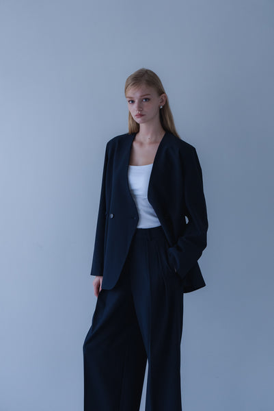 【2026年9月 POPUP】ノーカラーミニマルジャケット｜COLLARLESS MINIMAL JACKET