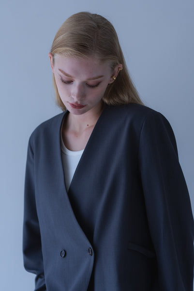 【2026年9月 POPUP】ノーカラーミニマルジャケット｜COLLARLESS MINIMAL JACKET