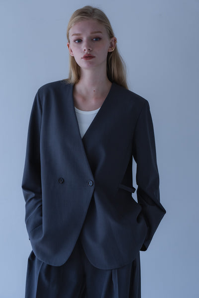 【2026年9月 POPUP】ノーカラーミニマルジャケット｜COLLARLESS MINIMAL JACKET