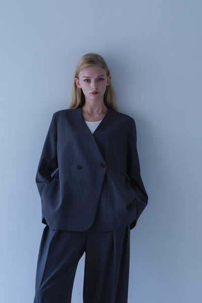 【2026年9月 POPUP】ノーカラーミニマルジャケット｜COLLARLESS MINIMAL JACKET