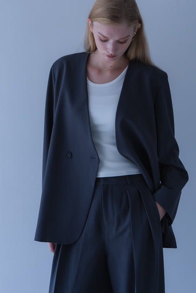 【2026年9月 POPUP】ノーカラーミニマルジャケット｜COLLARLESS MINIMAL JACKET