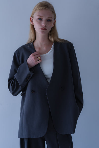 【2026年9月 POPUP】ノーカラーミニマルジャケット｜COLLARLESS MINIMAL JACKET