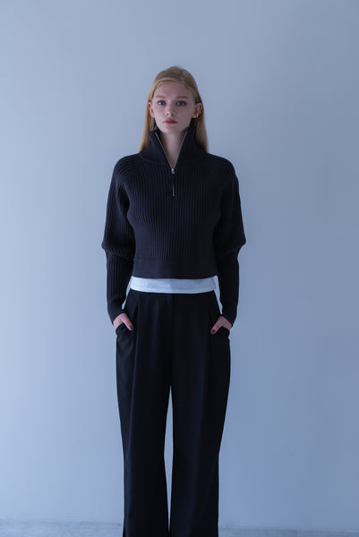 【2026年9月 POPUP】リブハーフジップニット｜RIBBED HALF-ZIP KNIT