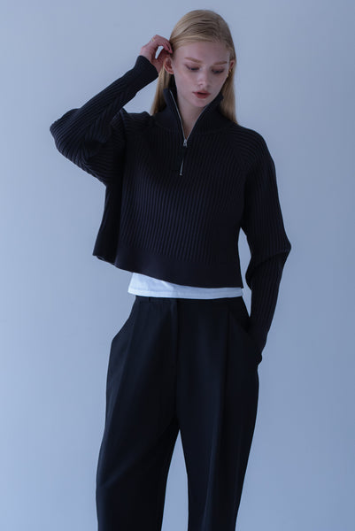 【2026年9月 POPUP】リブハーフジップニット｜RIBBED HALF-ZIP KNIT