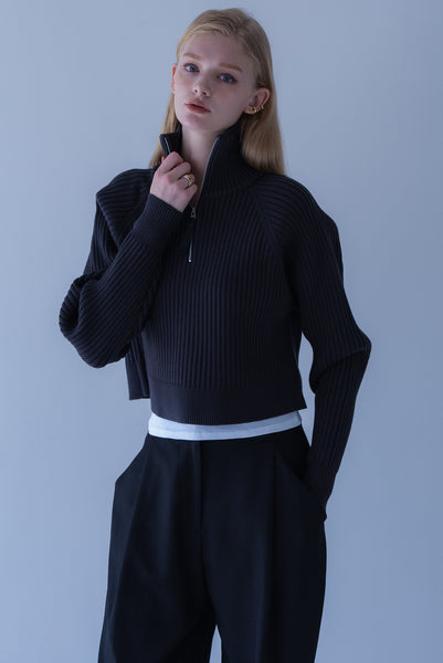 【2026年9月 POPUP】リブハーフジップニット｜RIBBED HALF-ZIP KNIT