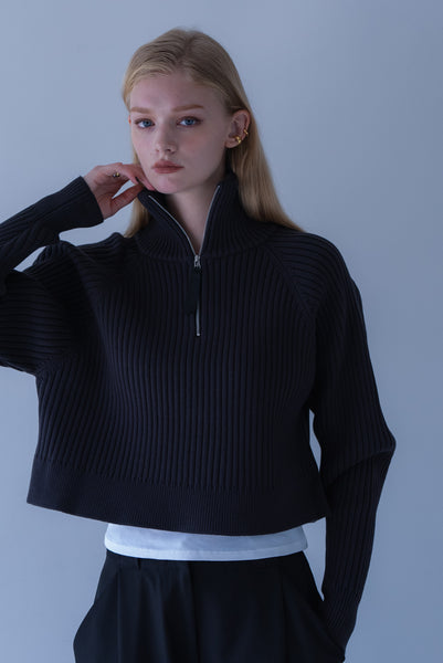【2026年9月 POPUP】リブハーフジップニット｜RIBBED HALF-ZIP KNIT