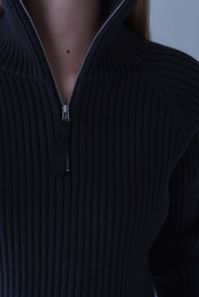 【2026年9月 POPUP】リブハーフジップニット｜RIBBED HALF-ZIP KNIT