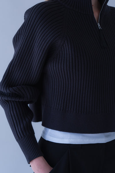【2026年9月 POPUP】リブハーフジップニット｜RIBBED HALF-ZIP KNIT