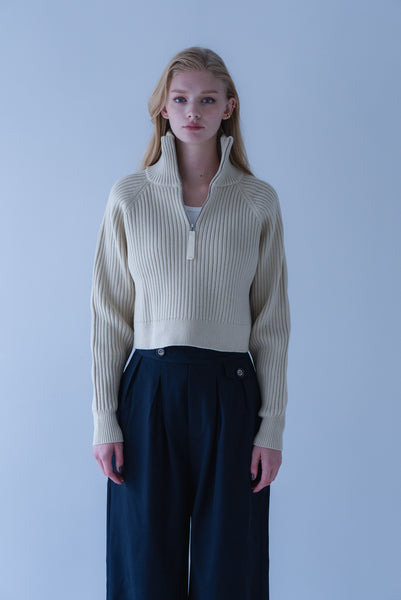 【2026年9月 POPUP】リブハーフジップニット｜RIBBED HALF-ZIP KNIT