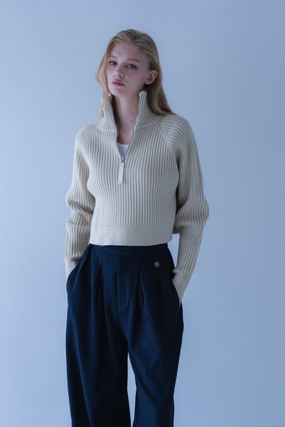 【2026年9月 POPUP】リブハーフジップニット｜RIBBED HALF-ZIP KNIT